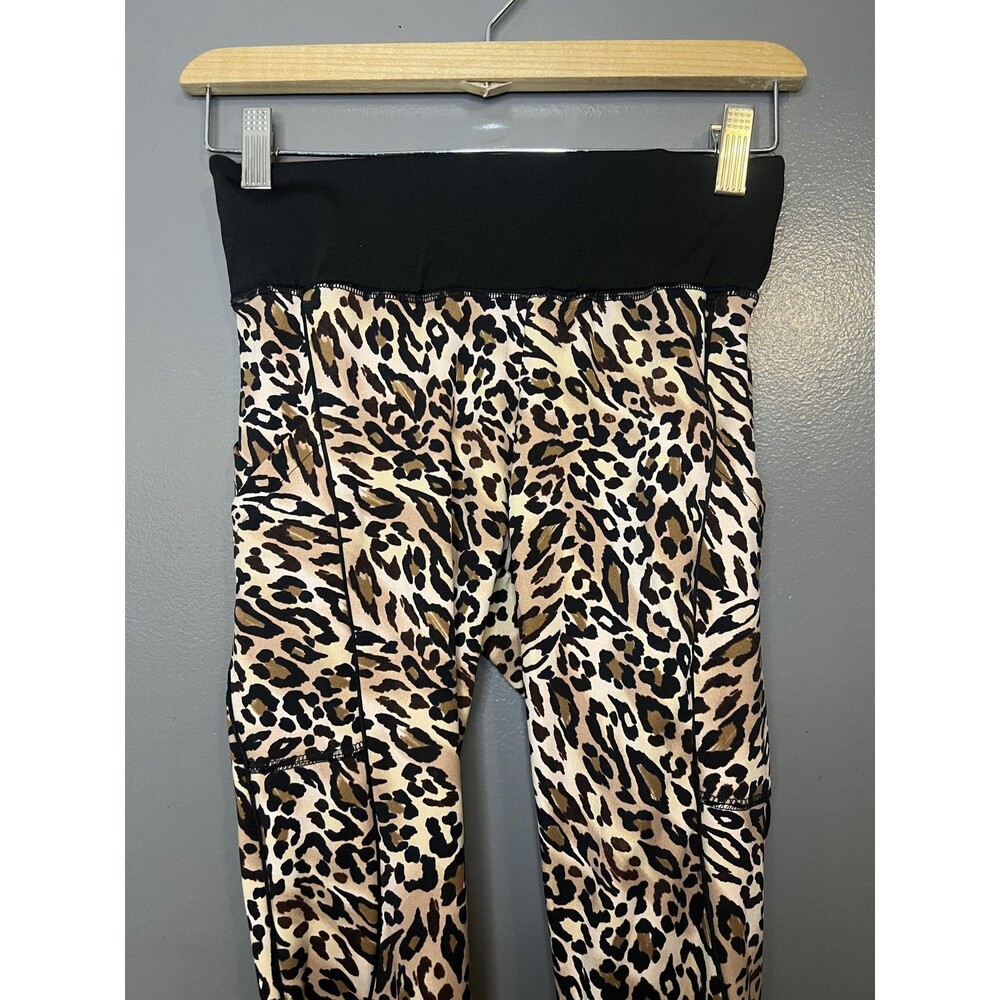 Body Instinct Leggings Womens Small Leopard Print High Rise Yoga Pocket Pants